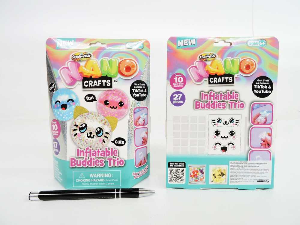 Creative Kids Nano Craft Kūrybinė Juosta "inflatable Buddies Trio" Rinkinys