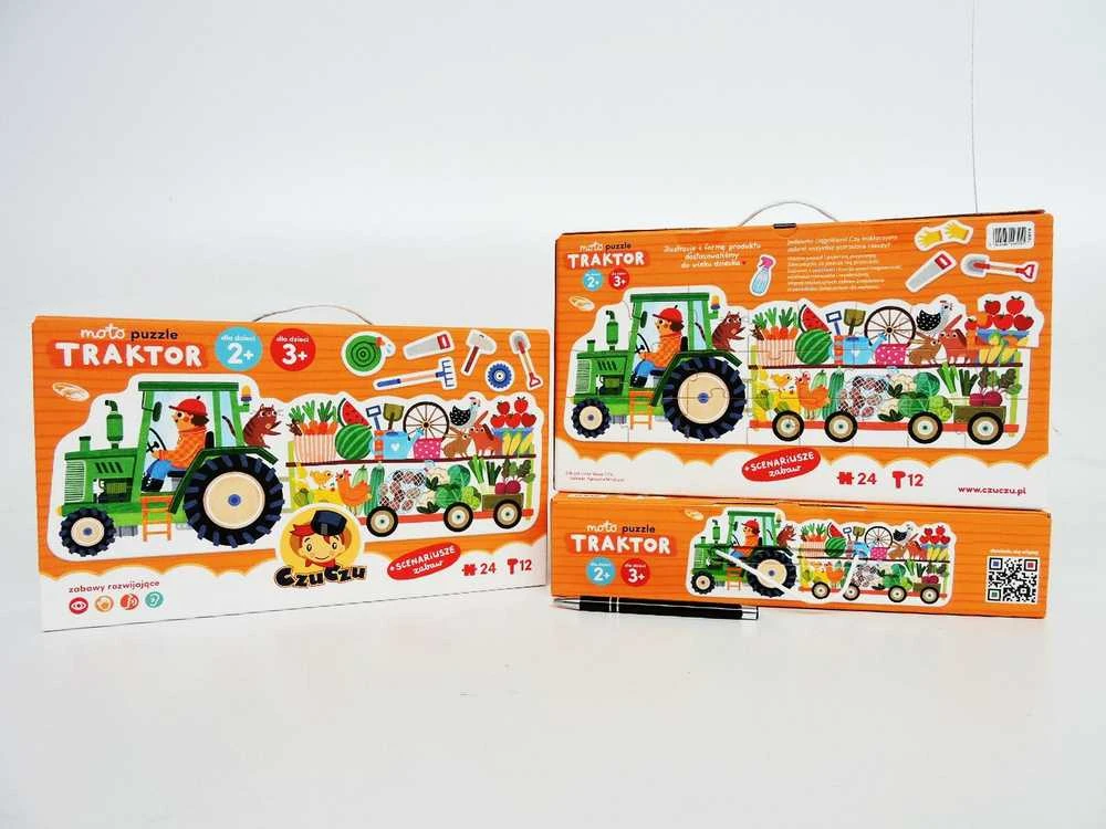 Dėlionė CzuCzu Moto puzzle Tractor moto puzzle for children 24 pieces ZA5555