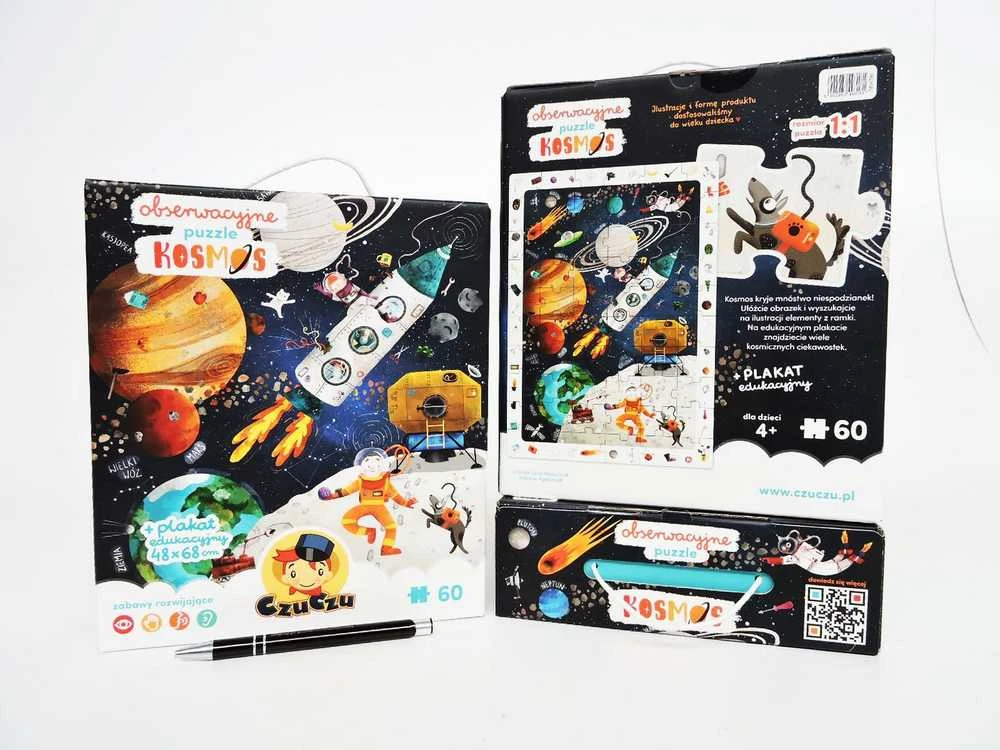 Dėlionė CzuCzu Observational puzzle Space 60 pieces + educational poster ZA5560