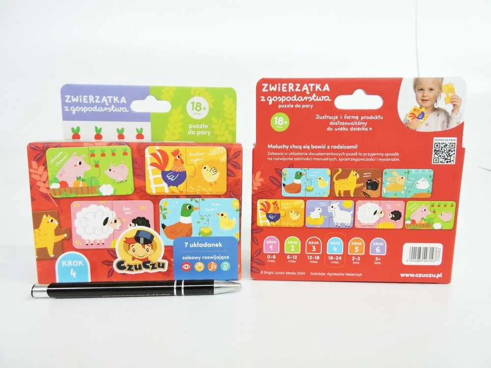 Dėlionė CzuCzu Farm Animals Puzzle for a pair 18m+ 7 puzzles ZA5553