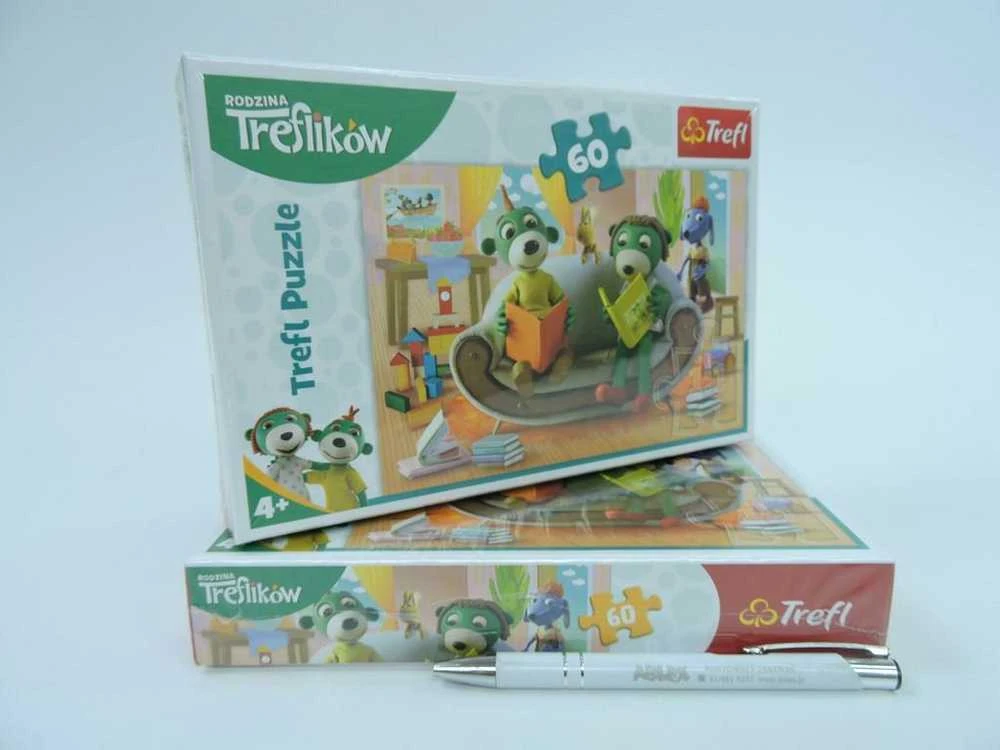 Trefl Dėlionė 60 vnt. - Treflikai: Skaitymas kartu