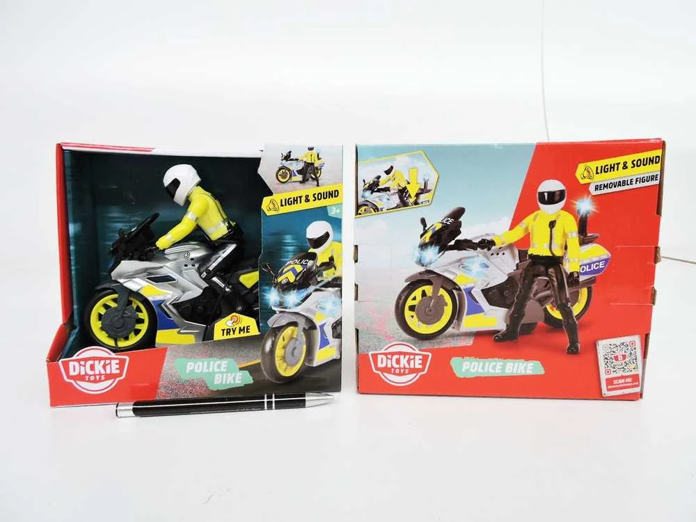 Dickie padažo policijos motociklas 17 cm