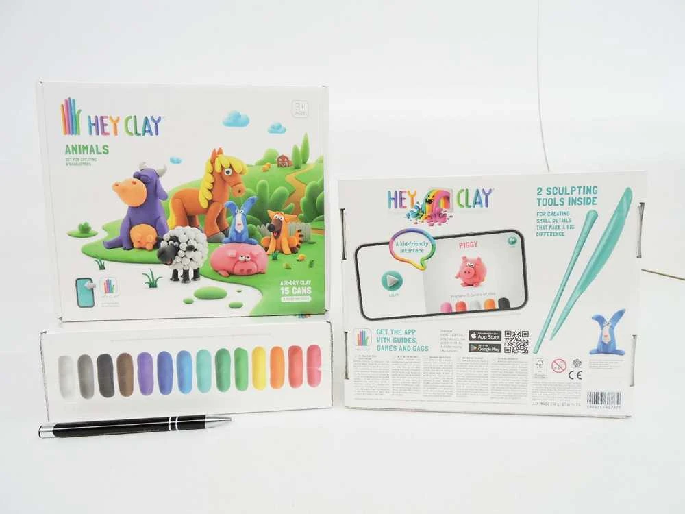 TM Toys Rankdarbių rinkinys Hey Clay gyvūnai 15 spalvų