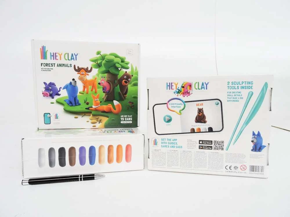 TM Toys Rankdarbių rinkinys Hey Clay miško gyvūnai su priedais
