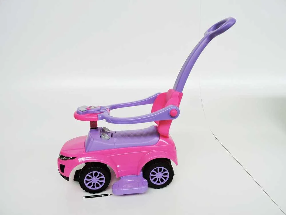 Lean Cars Vaikiškas paspirtukas su rankena 614W, rožinis