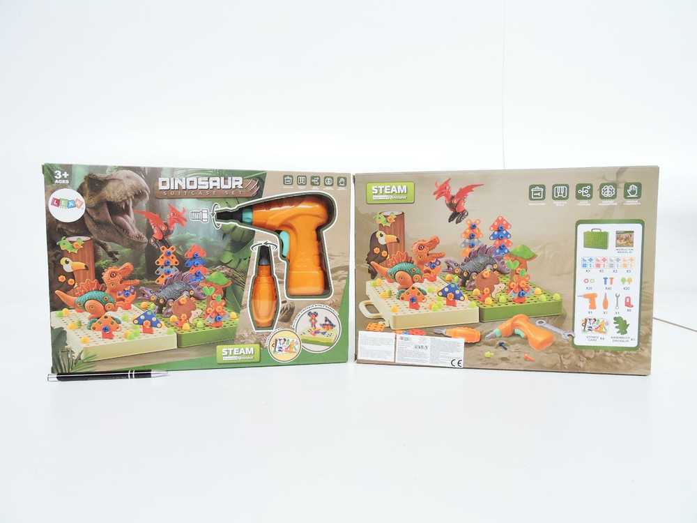 3D statybos dėlionės kaladėlės Dinozaurai Lean Toys