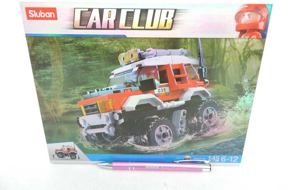 Sluban visureigių automobilių blokai Jeep Car Club 145 vnt Vaikų dienos rinkinys