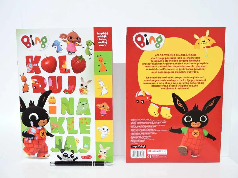 HARPERCOLLINS Koloruj i naklejaj Bing 59880