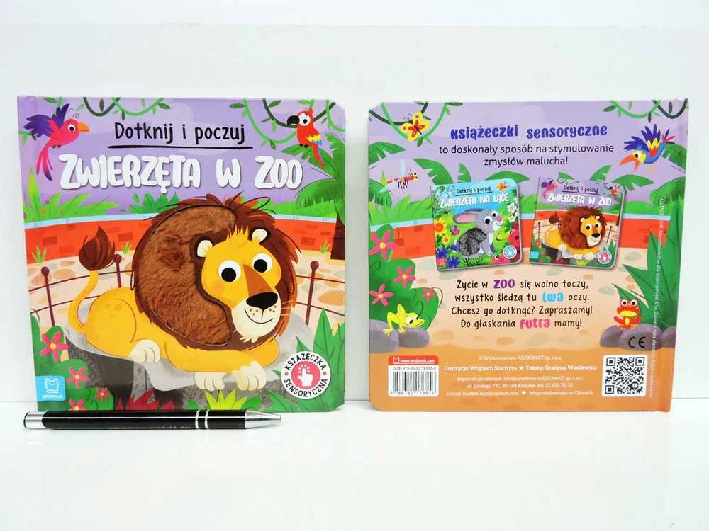 Aksjomat Touch Palieskite ir pajuskite Zoologijos sodo gyvūnų sensorinė knyga KS0908