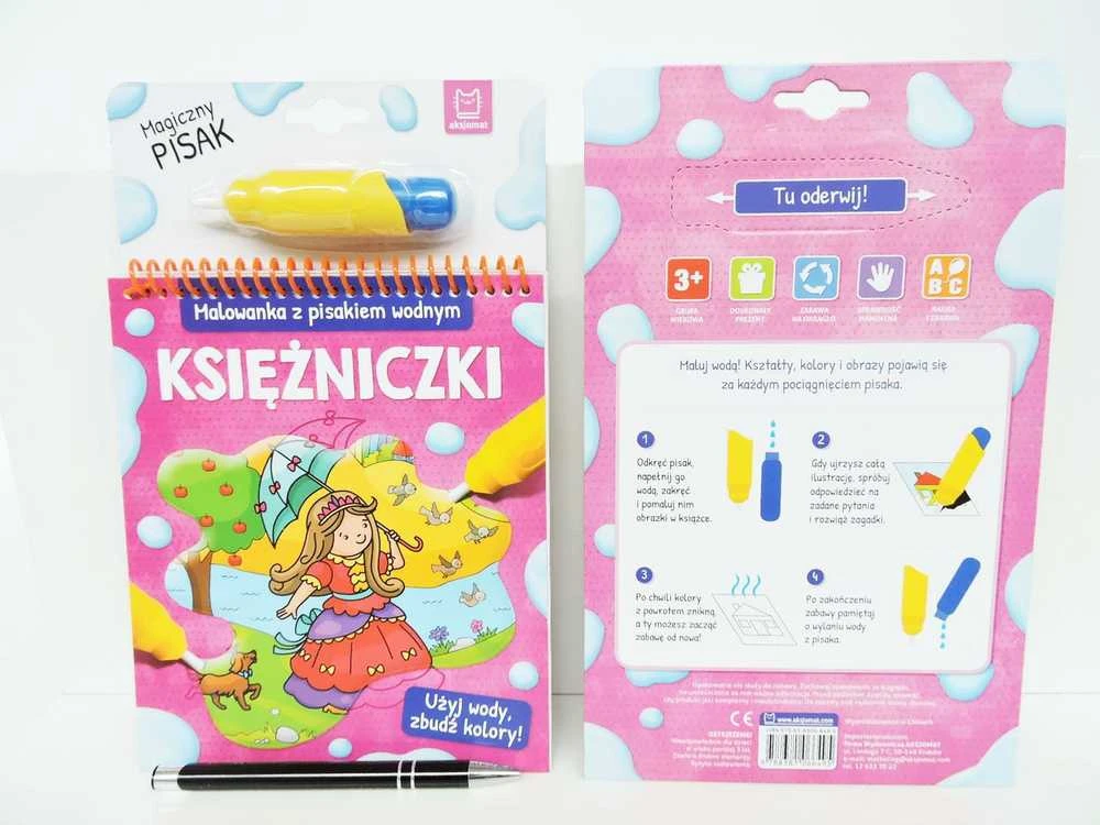 AKSJOMAT Spalvinimo knygelė su vandens rašikliu. princesės