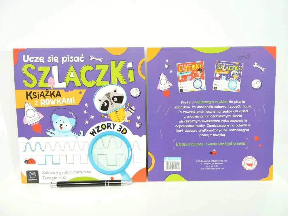Aksjomat Uczę się pisać szlaczki Knyga su rowk.Wzo3D 40737
