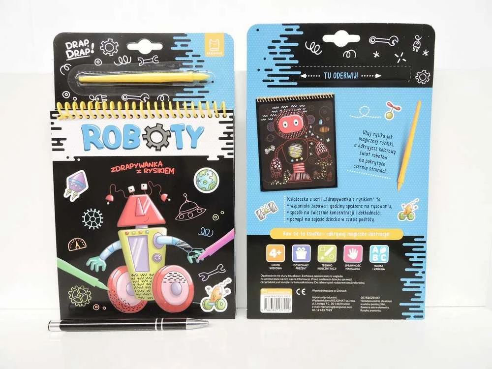 Aksjomat Axiom Scratch žaidimas su rašikliu Robots 37002
