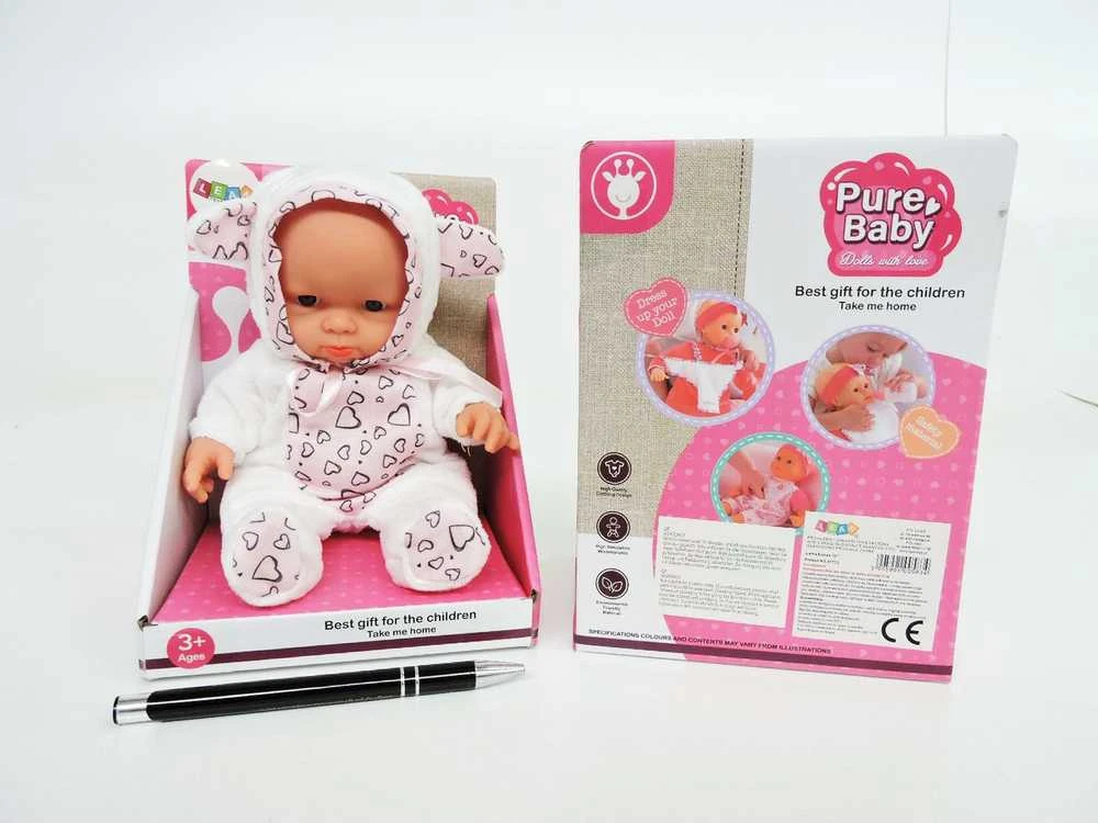 Lėlė kūdikis Lean Toys su gobtuvu, 21 cm