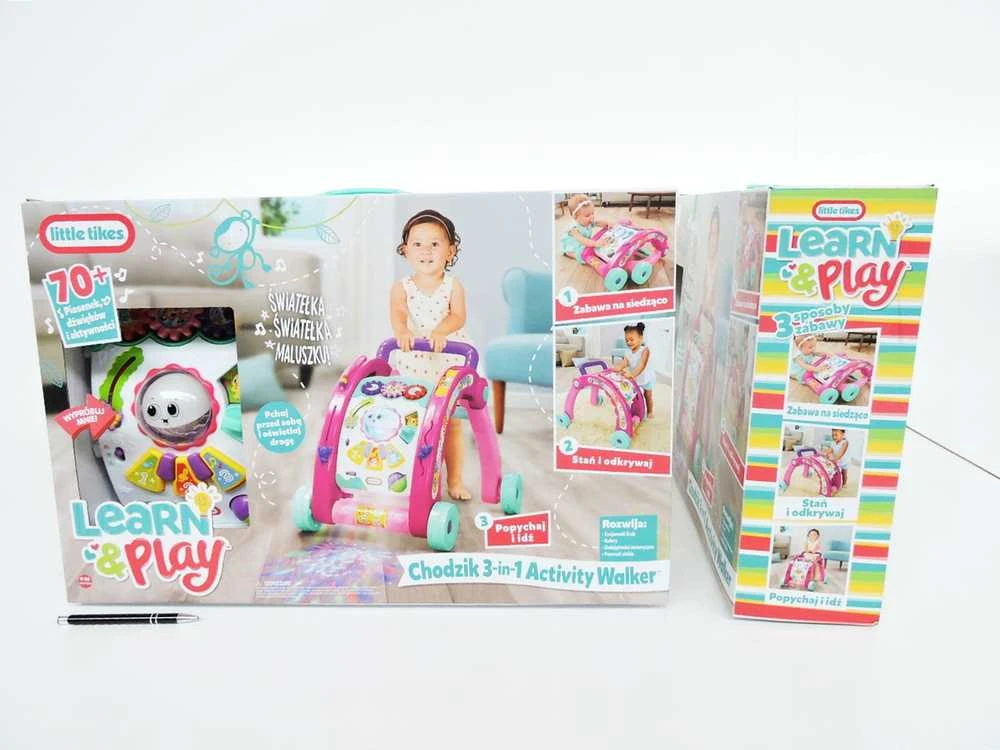 Little Tikes Vaikštynė „Trys viename“, rožinis