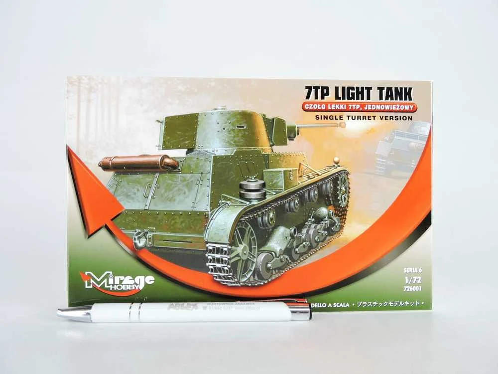 Klijuojamas modelis Mirage Lengvas bakas 7TP Vieno bėgio