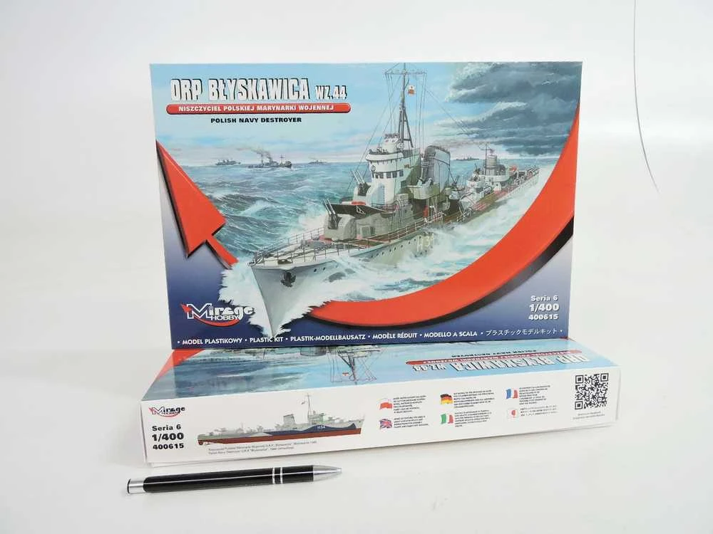 Mirage Plastikinis modelis ORP Błyskawica, 1944 m. rugsėjo mėn