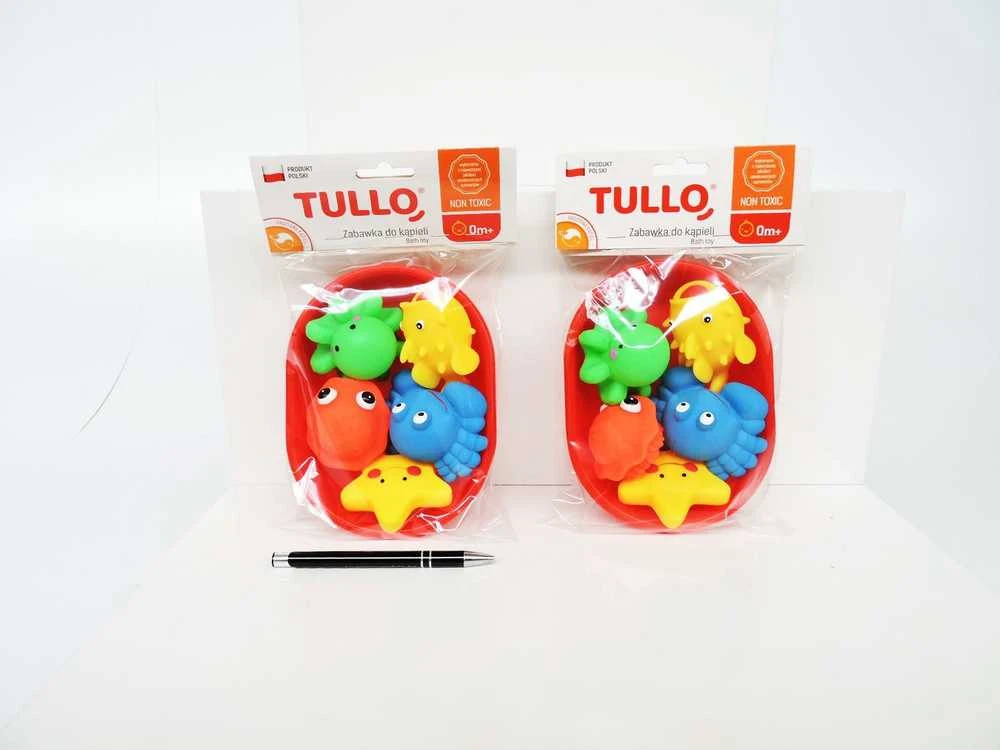 Tullo vonios žaislas jūrų gyvūnai indelyje 5 vnt., 5-9 cm, 125