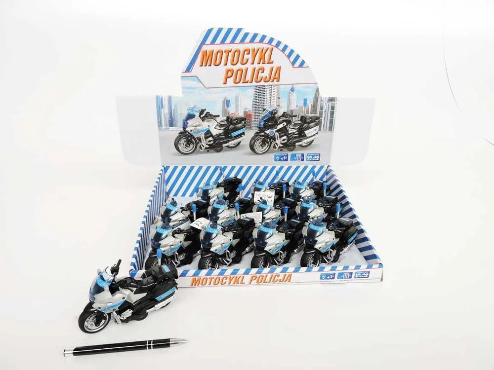 Hipo policijos motociklas 13 cm motorizuotas, lengvas, garsas (HKG104)