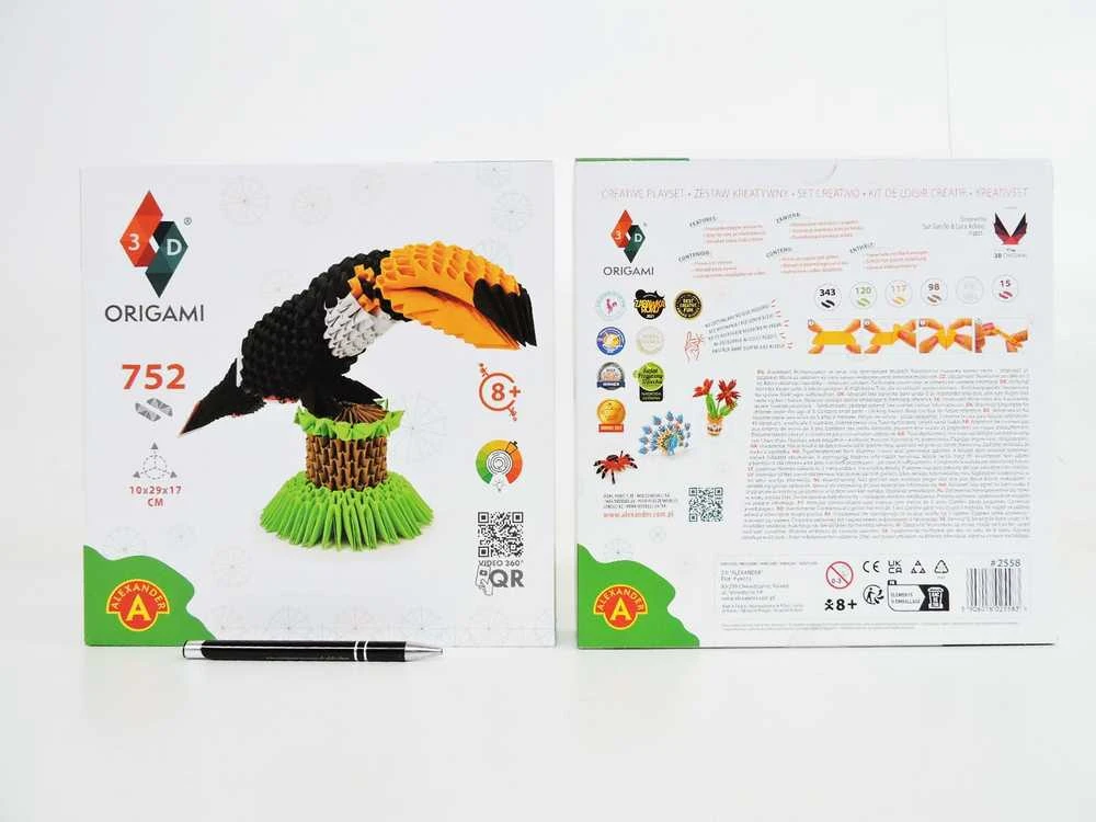 Dėlionė Alexander Origami 3D rankdarbis Tukanas 2558