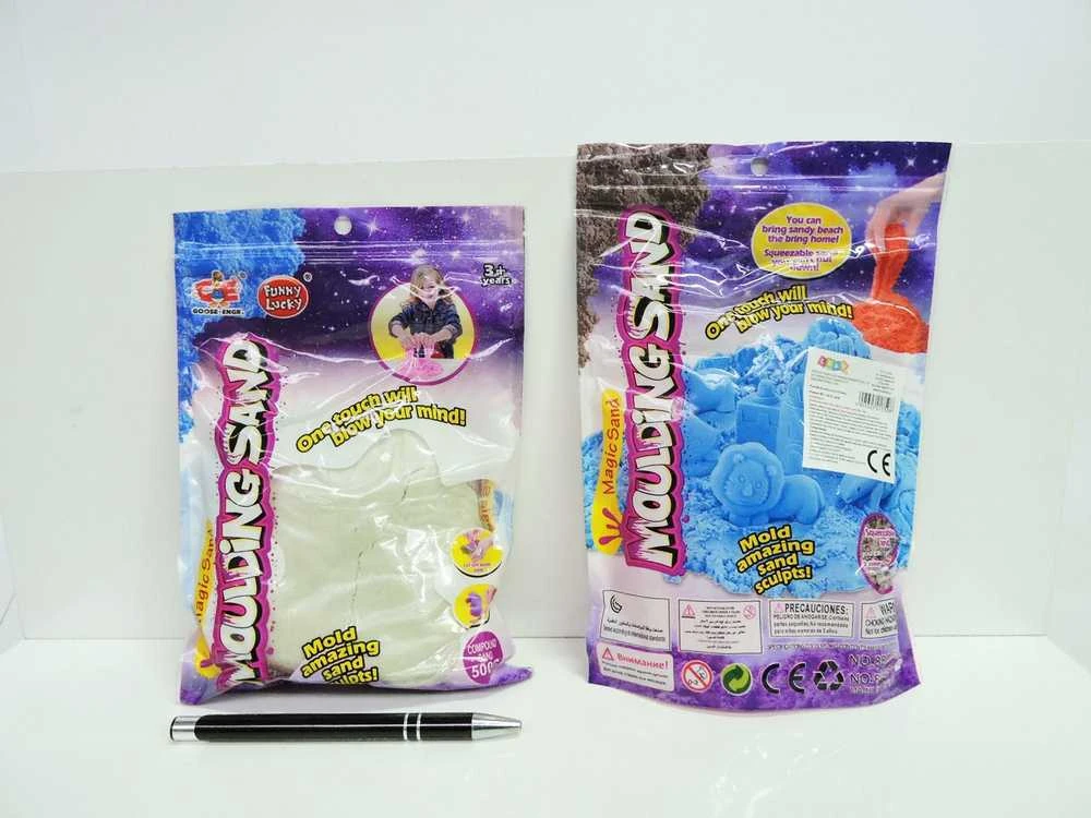Lean Toys Kinetinis smėlis natūrali spalva 500g ma