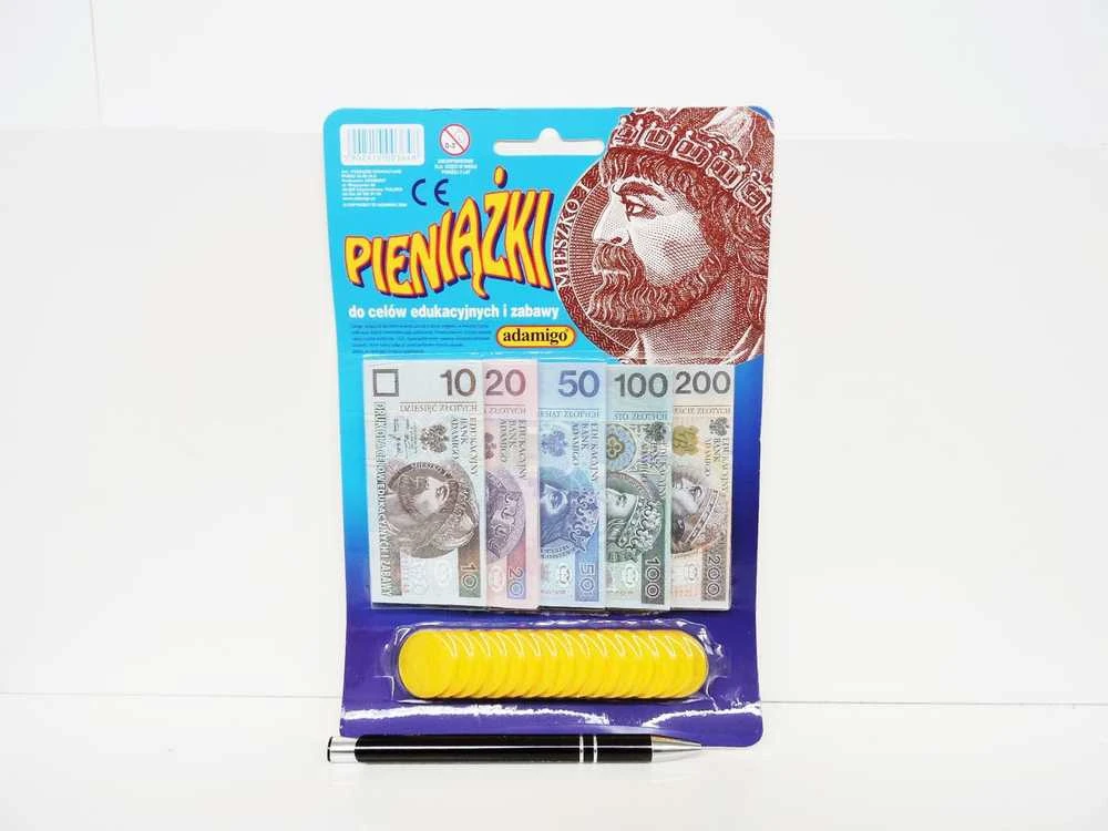 Mokomieji pinigų banknotai ir monetos ADAMIGO 3648