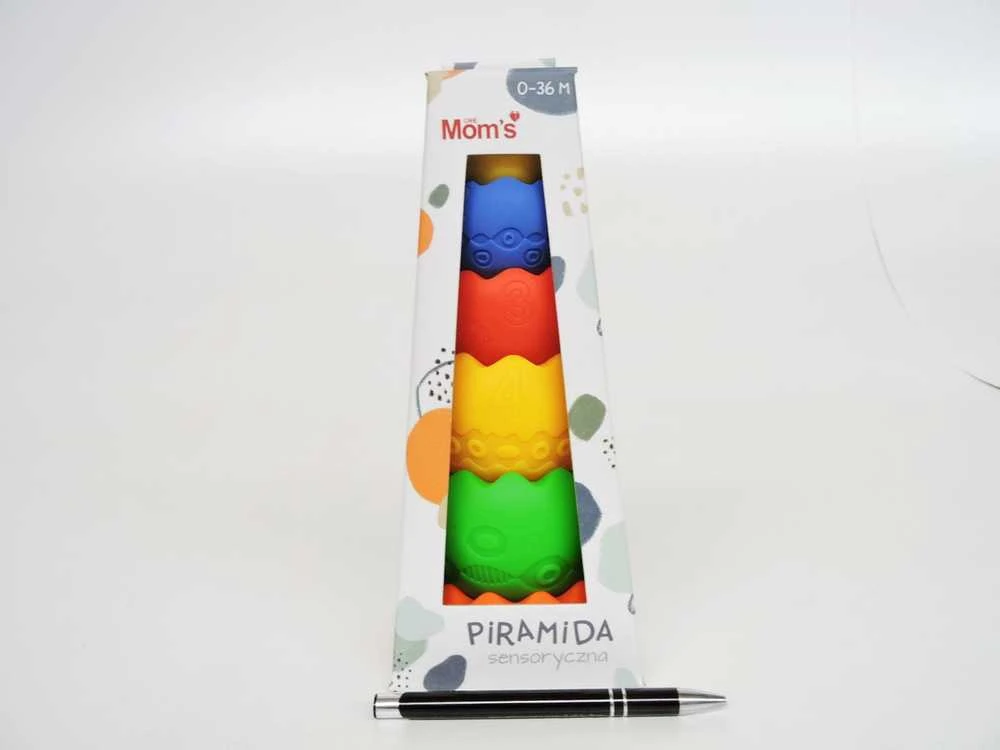 Hencz Toys HENCZ 814 kontrasto sensorinė piramidė