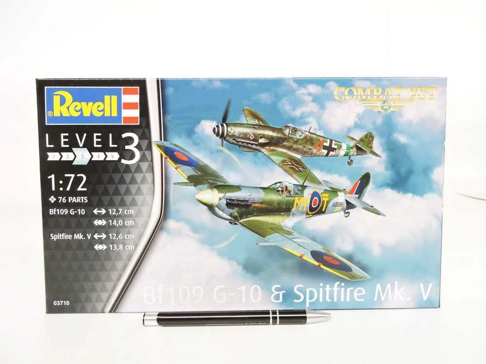 Revell kovinis rinkinys: Messerschmitt Bf 109G-10 & Spitfire Mk.V 1/72 (03710)