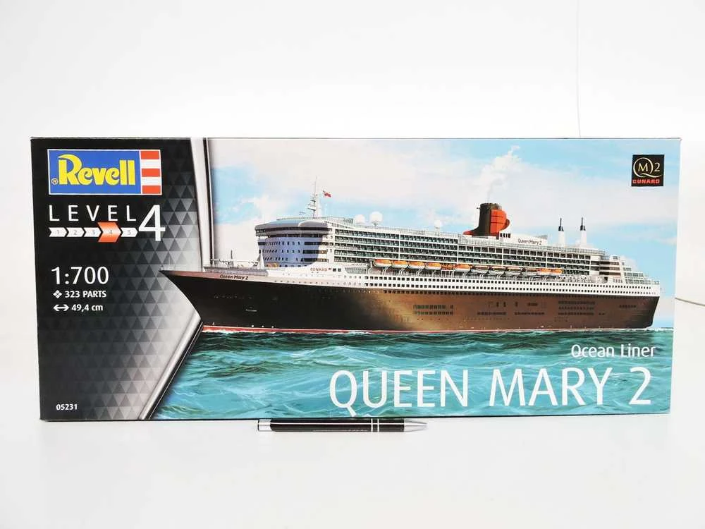 Revell Queen Mary 2 laivo modelis 1:700, plastikinis surinkamas, 49,4 cm