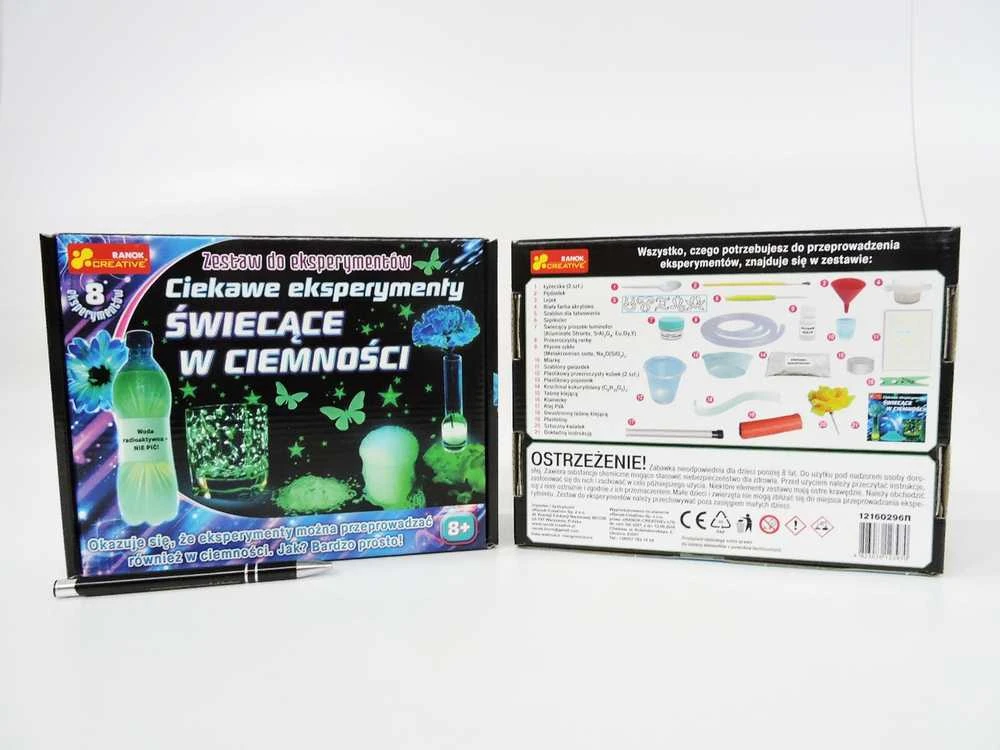 Ranok Įdomūs eksperimentai spindi tamsoje