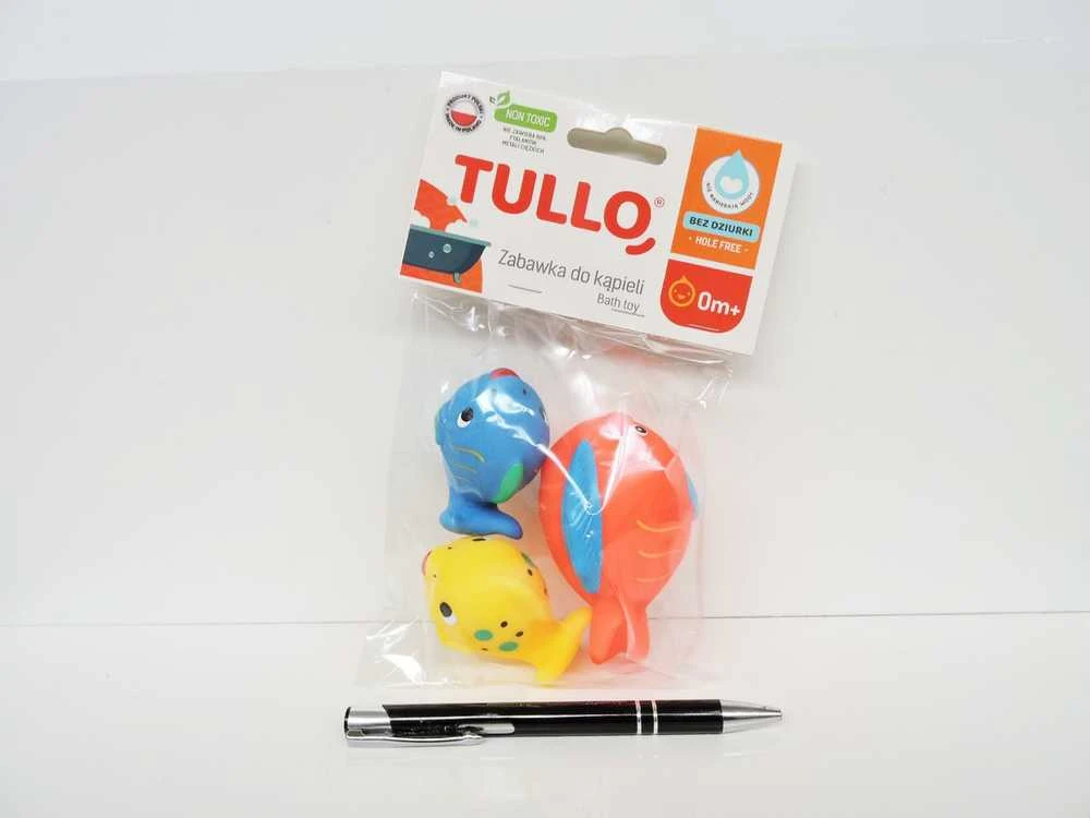 Tullo vonios žaislai be skilutės vandeniui, žuvytės, 3 vnt., 5-8 cm, 509