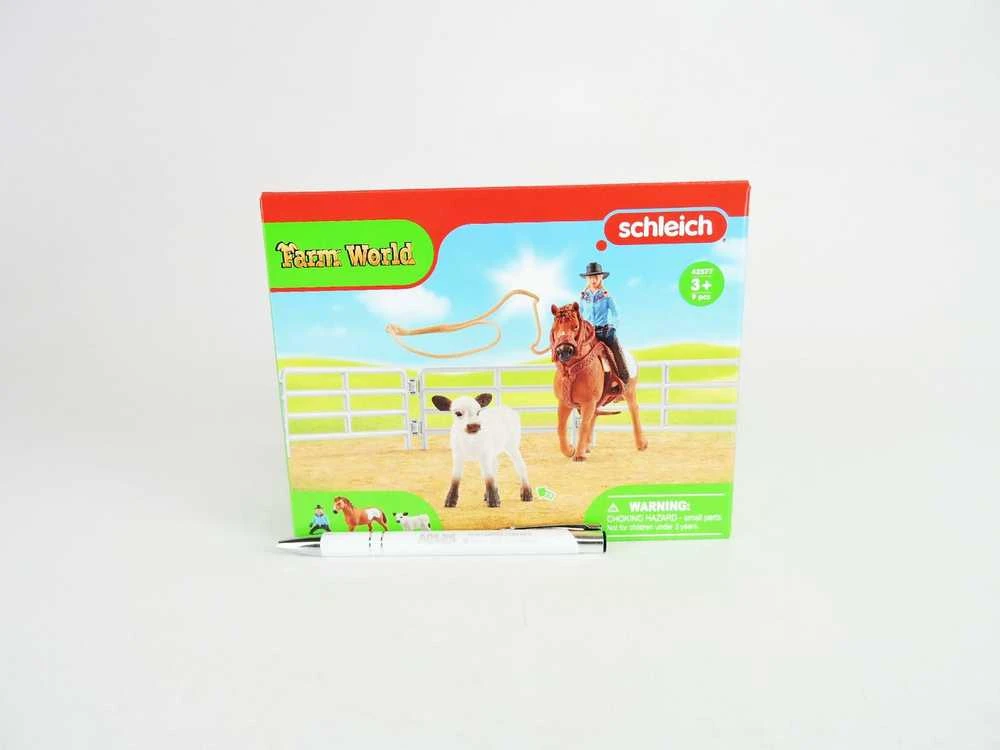 SCHLEICH „Naminiai gyvūnai“ Rinkinys - Raitelė ant žirgo su veršiuku