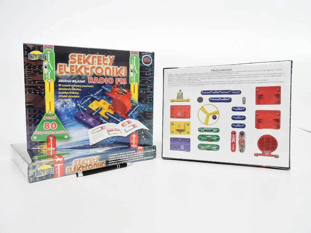 Mini elektronikos paslaptys + FM radijas 80 eksperimentų 59568 DROMADER