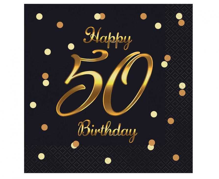 GoDan SERWETKI 50 Birthday 33x33 cm 20 vnt