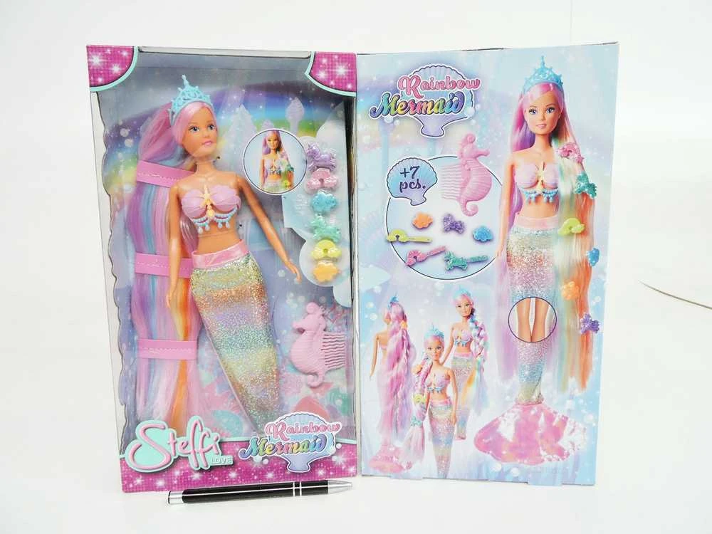 „Simba Doll Steffi Rainbow Syrena“ su aksesuarais