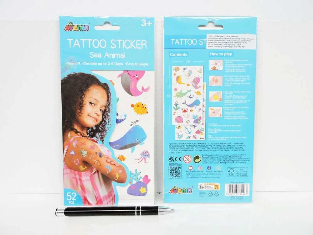 AVENIR Priklijuojamos tatuiruotės „Jūros gyvūnai“