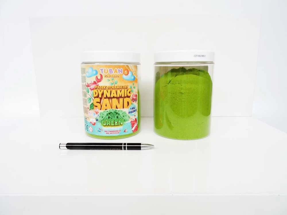 Tuban Dinaminis smėlis - Žalias - 1kg ( TU3555 )