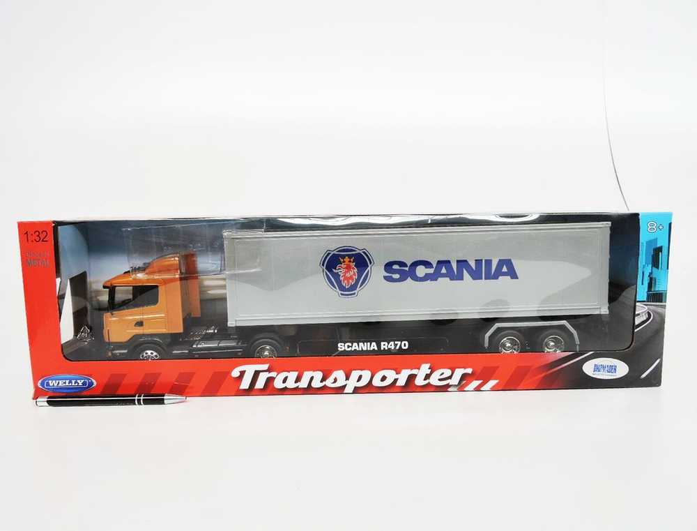 WELLY 1:32 sunkvežimis su priekaba Scania 12470 12626.