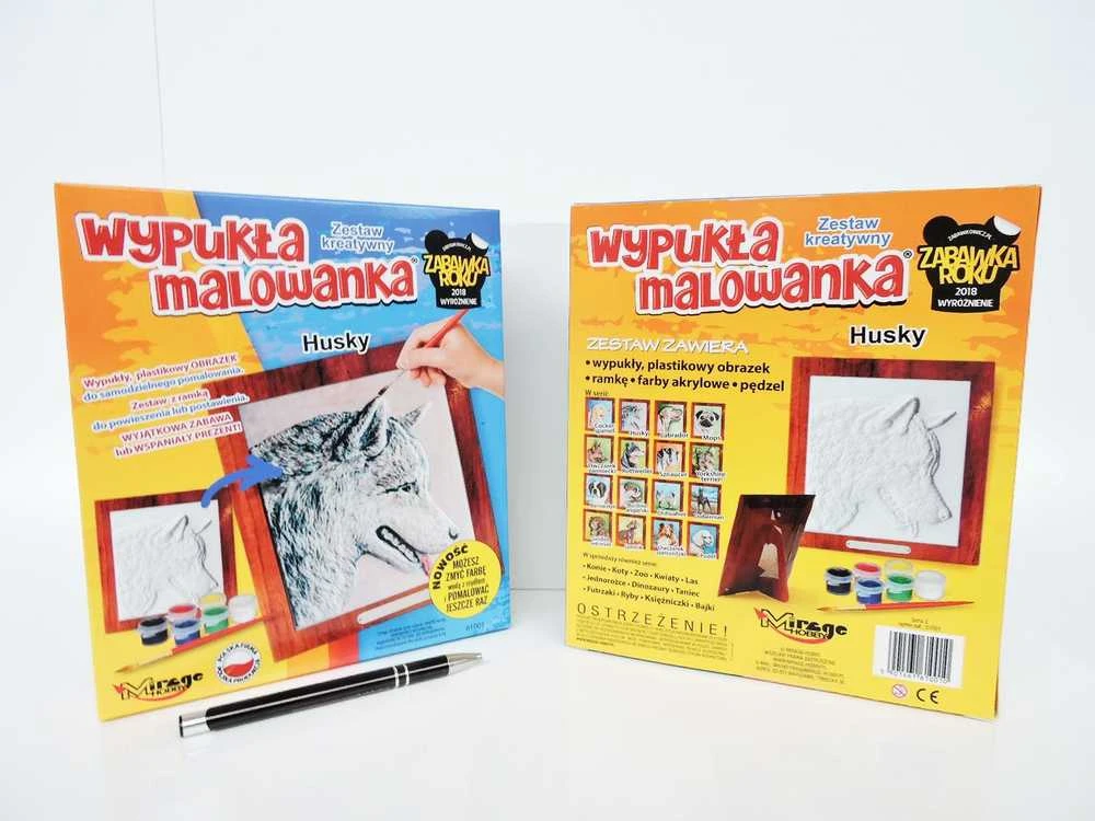 Mirage Hobby 3d reljefinė spalvinimo knygelė šunims - Husky