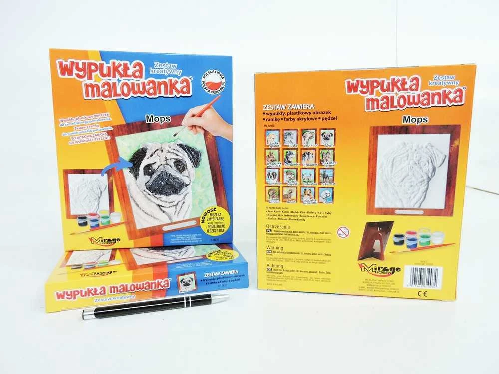 TY 3d reljefinis piešinys - Mopsas