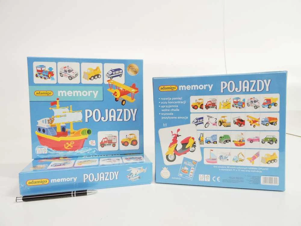 Stalo žaidimas Adamigo Memory Vehicles
