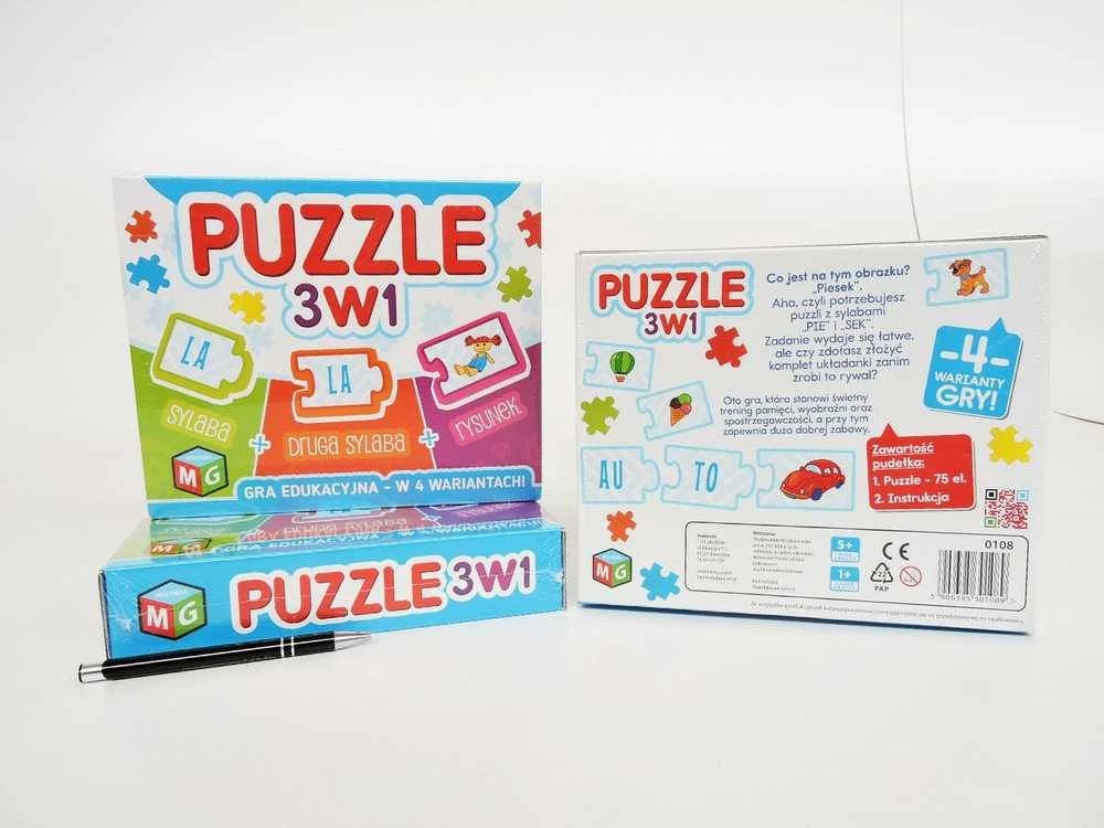 Multigra 3in1 dėlionės edukacinis žaidimas