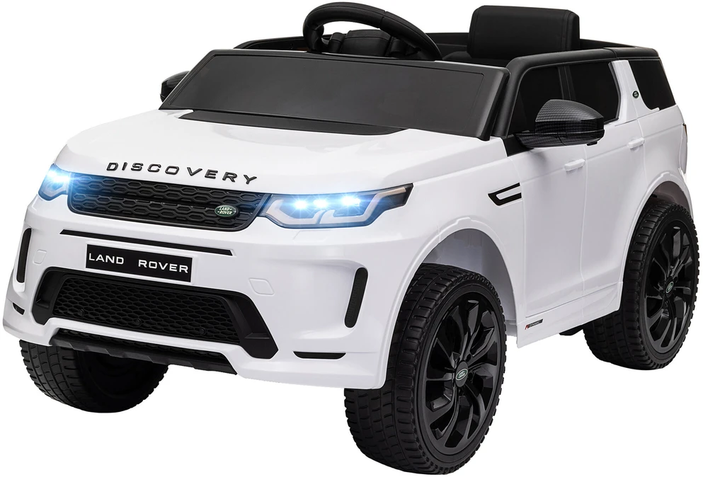 AIYAPLAY vaikiškas elektromobilis 12V su 2,4G nuotolinio valdymo pulteliu, muzika, garso signalu, LED žibintais, USB/MP3 jungtimi, 3-5 km/val., 3-6 metų vaikams, baltas