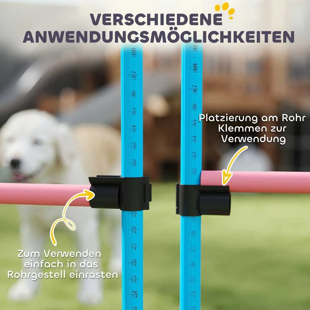 Aosom Agility Setas, 99x65x94 cm, Šviesiai mėlyna, Reguliuojama treniruočių įranga