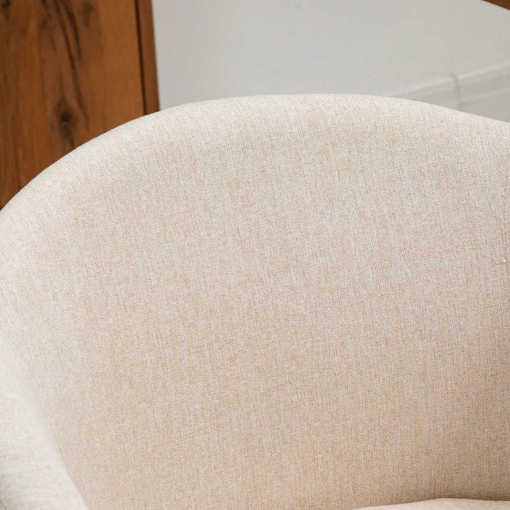 Aosom Aptrauktų kėdžių komplektas, 55x56x74 cm, smėlio spalvos, audinys