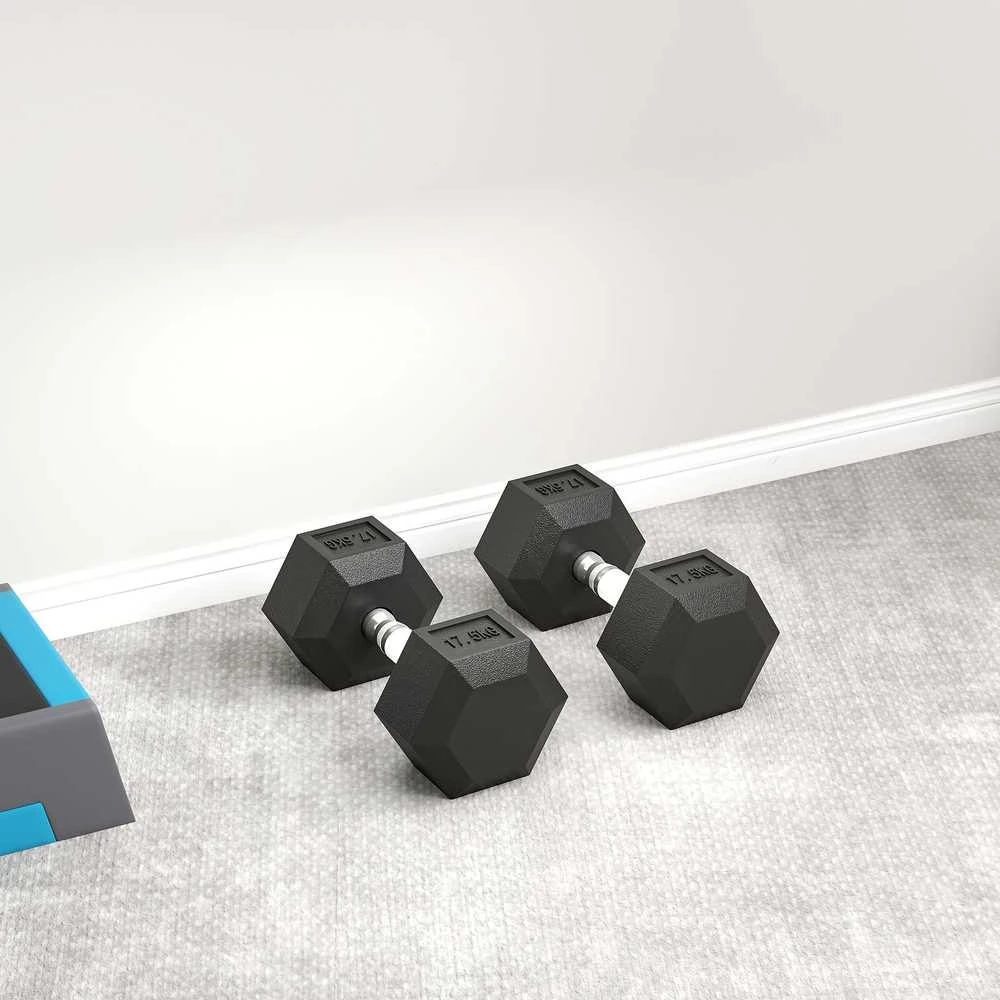 Aosom Hantel 16,2x16,2x11 cm juoda, metalas, neslystanti rankena