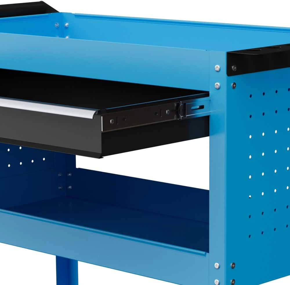 Aosom Įrankių vežimėlis 82x35x76 cm Mėlynas Metalas