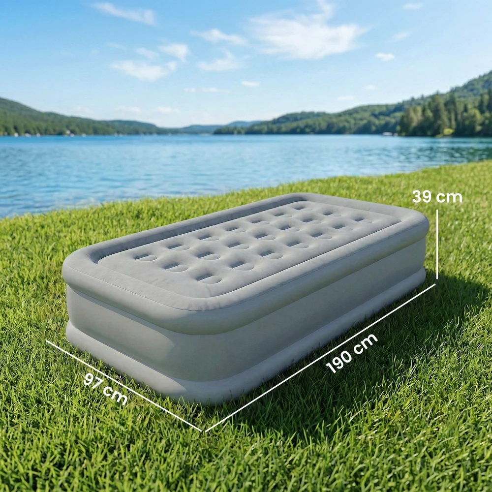 Aosom Oro čiužinys 190x97x39 cm Pilkas PVC
