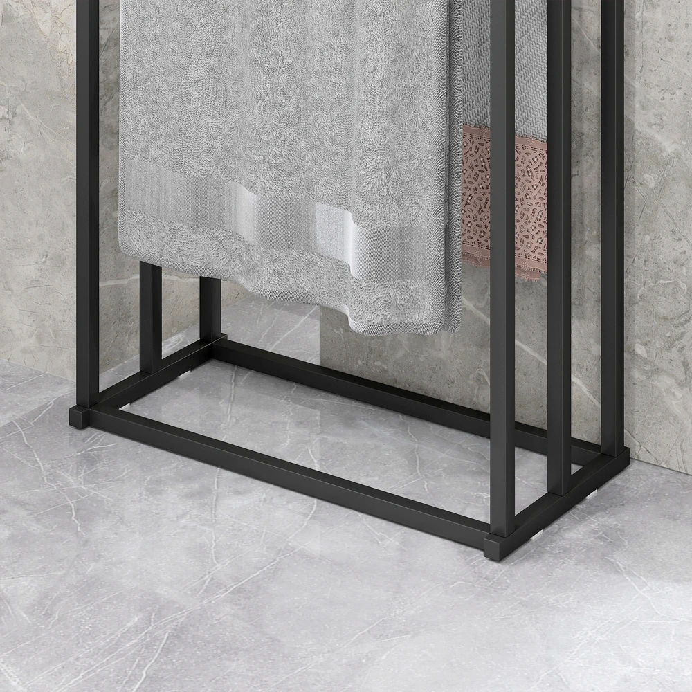 Aosom Rankšluosčių laikiklis 45x21,5x85 cm Juodas plienas