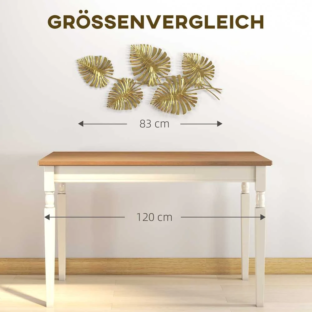 Aosom Sienų dekoracijų rinkinys, 83x2.5x39 cm, auksinė, metalas