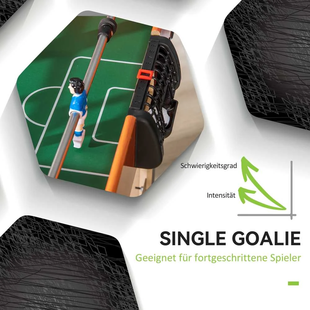 Aosom Stalo futbolo stalas 118x104x69 cm rudas, MDF, metalas